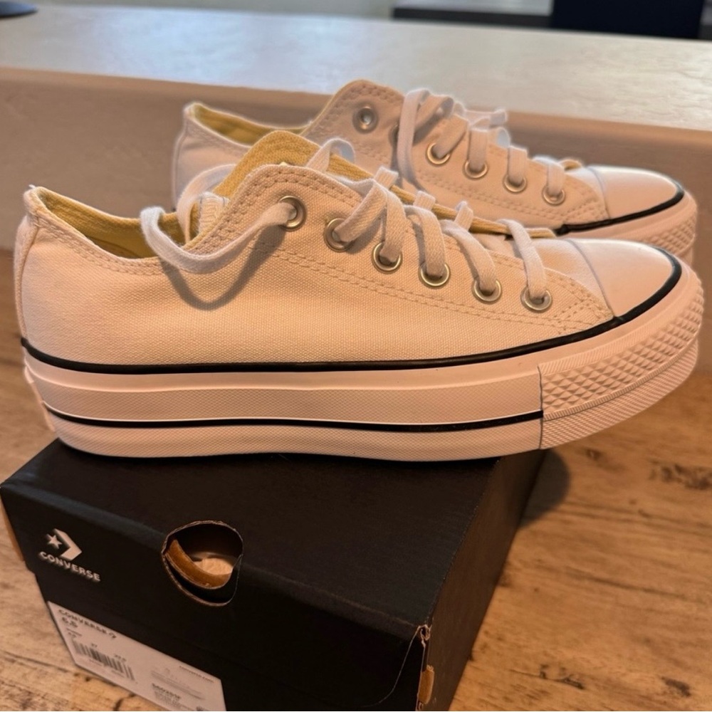 Converse Women's White Platform Sneakers